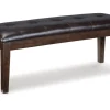 Mor Furniture Haddigan Dining Bench In Dark Brown