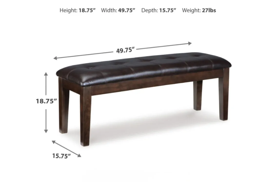 Mor Furniture Haddigan Dining Bench In Dark Brown