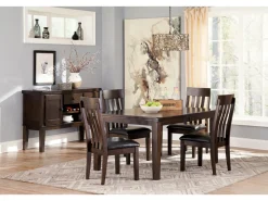 Mor Furniture Haddigan Extendable Dining Table & 4 Chairs In Dark Brown