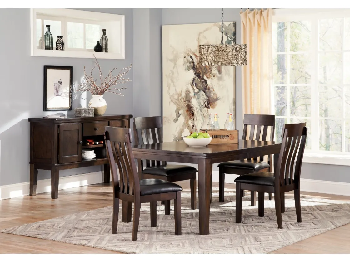 Mor Furniture Haddigan Extendable Dining Table & 4 Chairs In Dark Brown