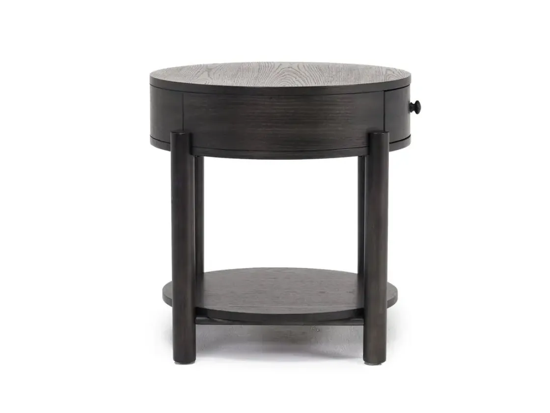 Mor Furniture Hadleigh Triangular End Table In Coffee Bean