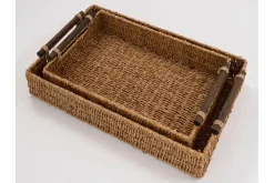 Mor Furniture Halima Tray In Chocolate, Set Of 2