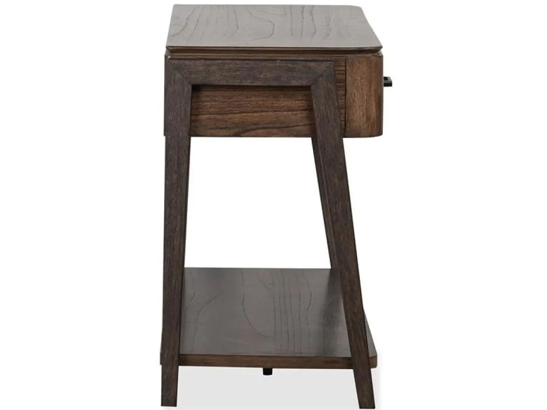 Mor Furniture Hallie Sofa Table In Milk Chocolate/Dark Chocolate