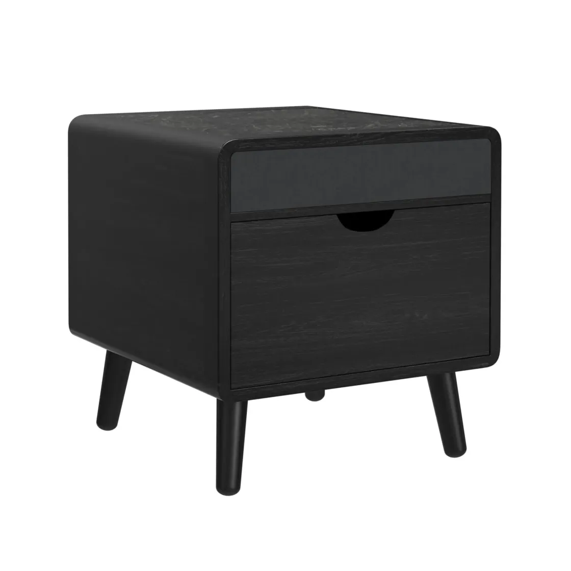Mor Furniture Halo Round End Table In Black