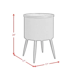 Mor Furniture Halo Round End Table In Black
