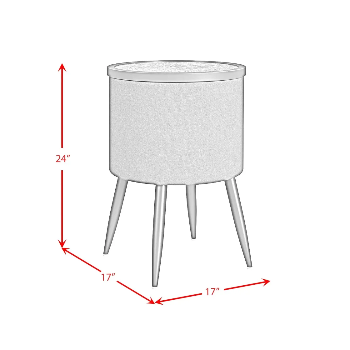 Mor Furniture Halo Round End Table In Black