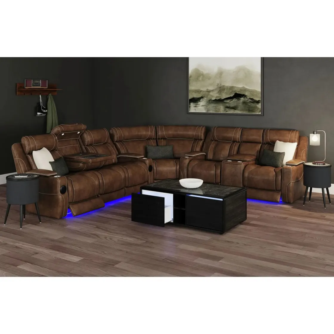 Mor Furniture Halo Round End Table In Black
