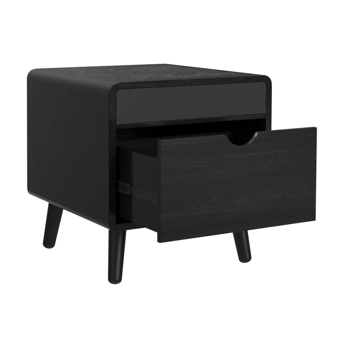 Mor Furniture Halo Round End Table In Black