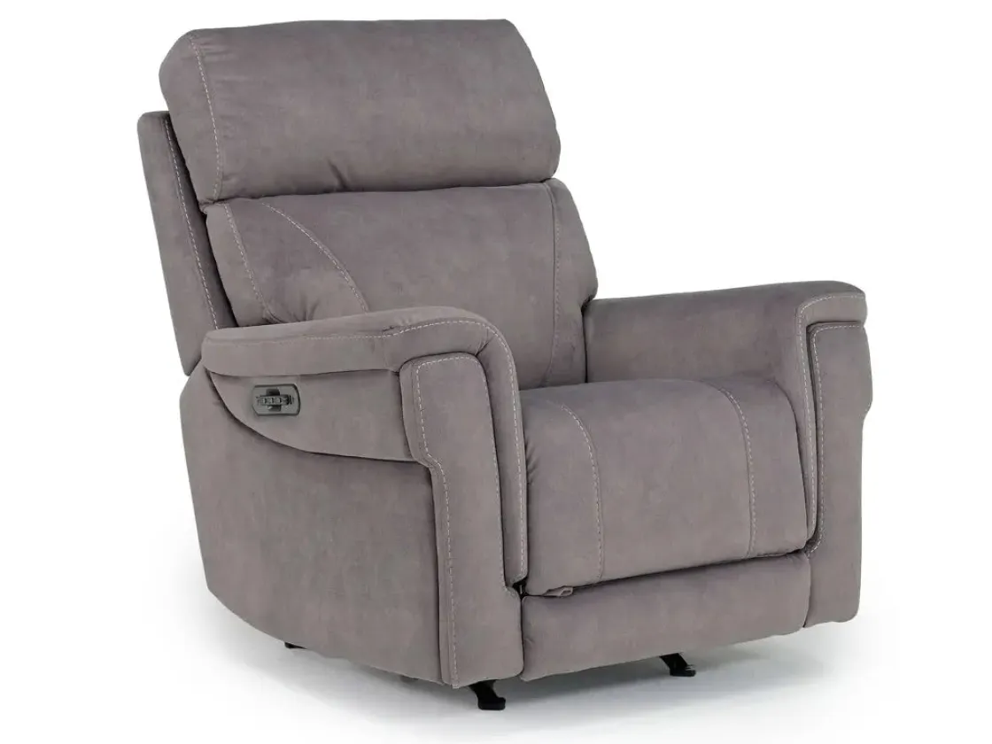 Mor Furniture Hamilton 3 Power Recliner In Arula Elephant