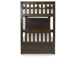Kids Mor Furniture Harlow Bunk Bed In Espresso, Twin/Twin