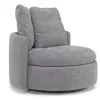 Mor Furniture Harrison Swivel Chair In Helio Pewter 100