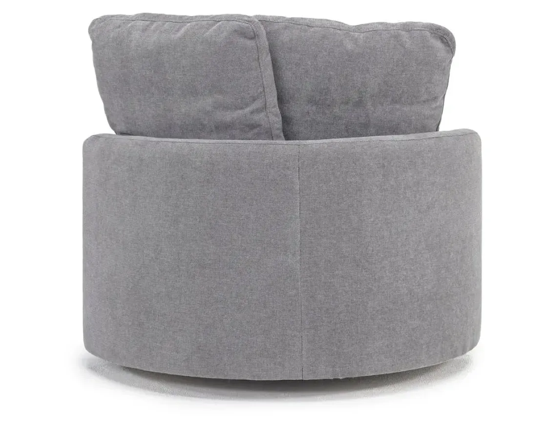 Mor Furniture Harrison Swivel Chair In Helio Pewter 100