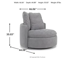 Mor Furniture Harrison Swivel Chair In Helio Pewter 100