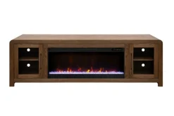 Mor Furniture Haven Fireplace Console In Brown, 81 Inch