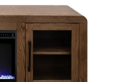 Mor Furniture Haven Fireplace Console In Brown, 81 Inch