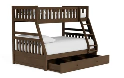 Kids Mor Furniture Hayden Bunk Bed In Espresso, Twin/Full