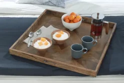 Mor Furniture Heddford Tray In Honey Brown Finish