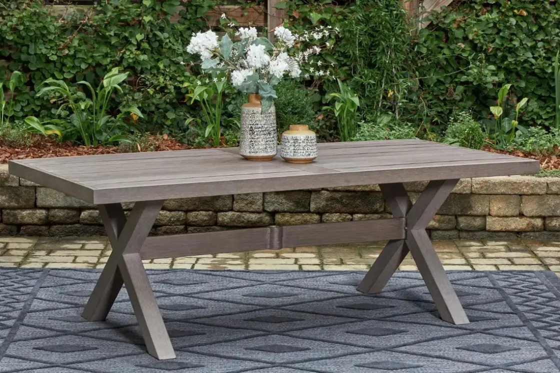 Mor Furniture Hillside Barn Outdoor Dining Table In Gray/Brown