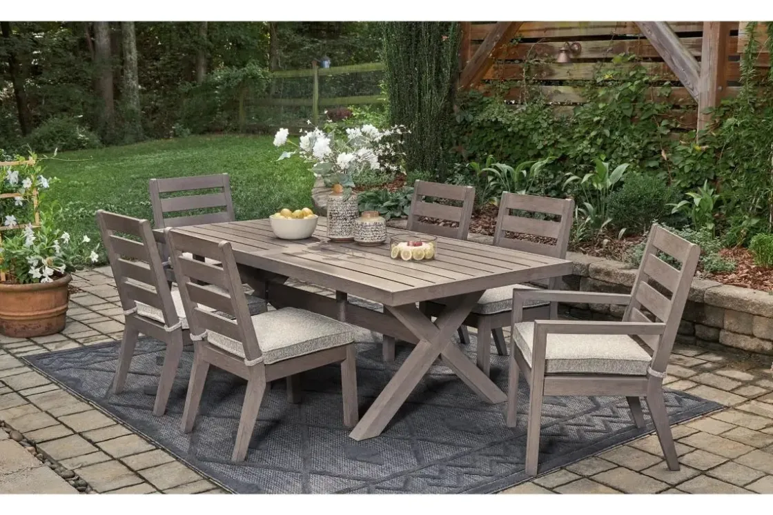 Mor Furniture Hillside Barn Outdoor Dining Table In Gray/Brown