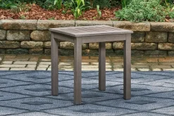Mor Furniture Hillside Barn Outdoor End Table In Gray/Brown