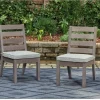 Mor Furniture Hillside Barn Outdoor Side Chair In Gray/Brown, Set Of 2