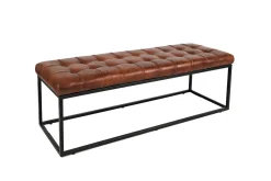Mor Furniture Hogan Tuft Bench In Sienna Leather
