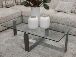 Mor Furniture Holden Rectangle Coffee Table In Aged Pewter