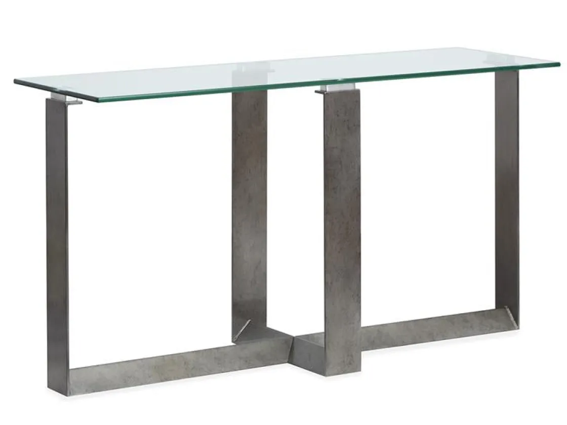 Mor Furniture Holden Rectangle Sofa Table Top In Aged Pewter