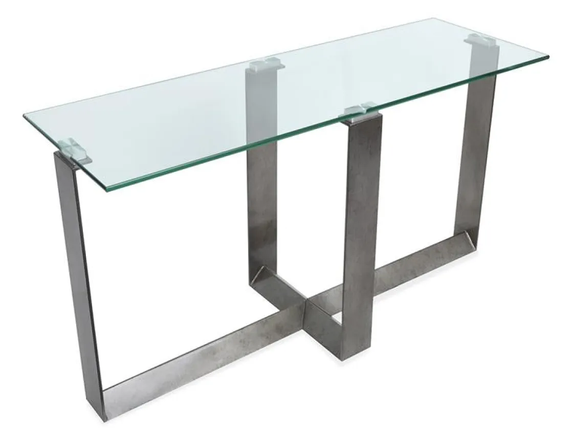 Mor Furniture Holden Rectangle Sofa Table Top In Aged Pewter