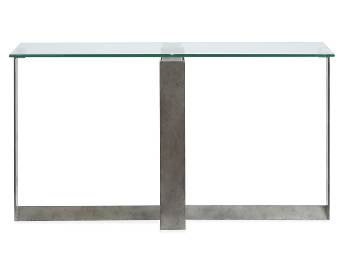 Mor Furniture Holden Rectangle Sofa Table Top In Aged Pewter
