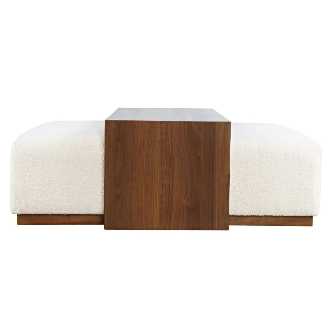 Mor Furniture Hudson Cockatil Ottoman W/ Table In White