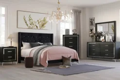 Mor Furniture Huxley Panel Bed, Dresser, Mirror & Nightstand In Gray, Full