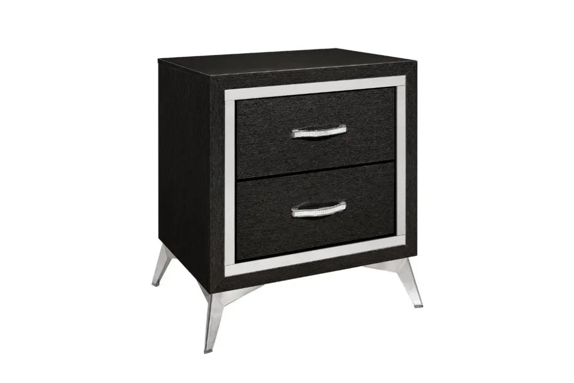 Mor Furniture Huxley Panel Bed, Dresser, Mirror & Nightstand In Gray, Full