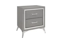 Mor Furniture Huxley Panel Bed, Dresser, Mirror & Nightstand In Gray, Full