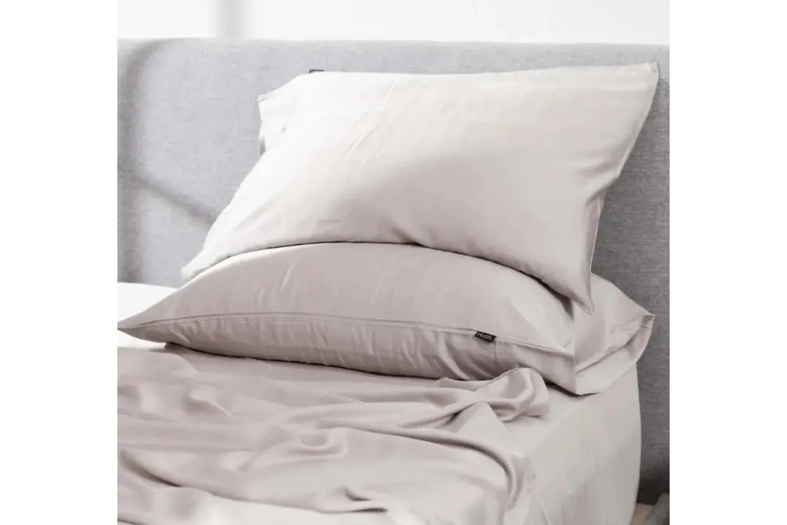 Mor Furniture Iced Bamboo Cooling Sheets & Pillowcase Set In Charcoal, Twin