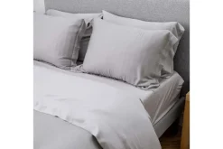 Mor Furniture Iced Duvet Set In Light Gray, Twin