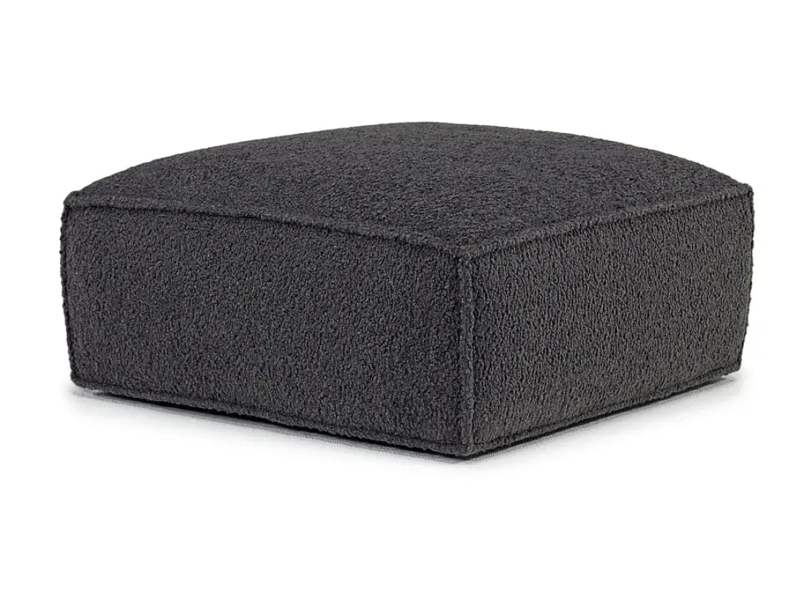 Mor Furniture Jakob Accent Ottoman In Sherpa Gray
