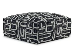 Mor Furniture Jakob Accent Ottoman In Sherpa Gray