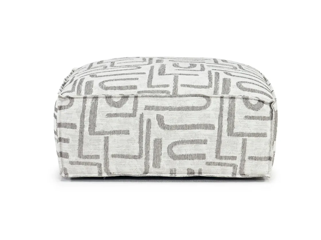 Mor Furniture Jakob Accent Ottoman In Sherpa Gray