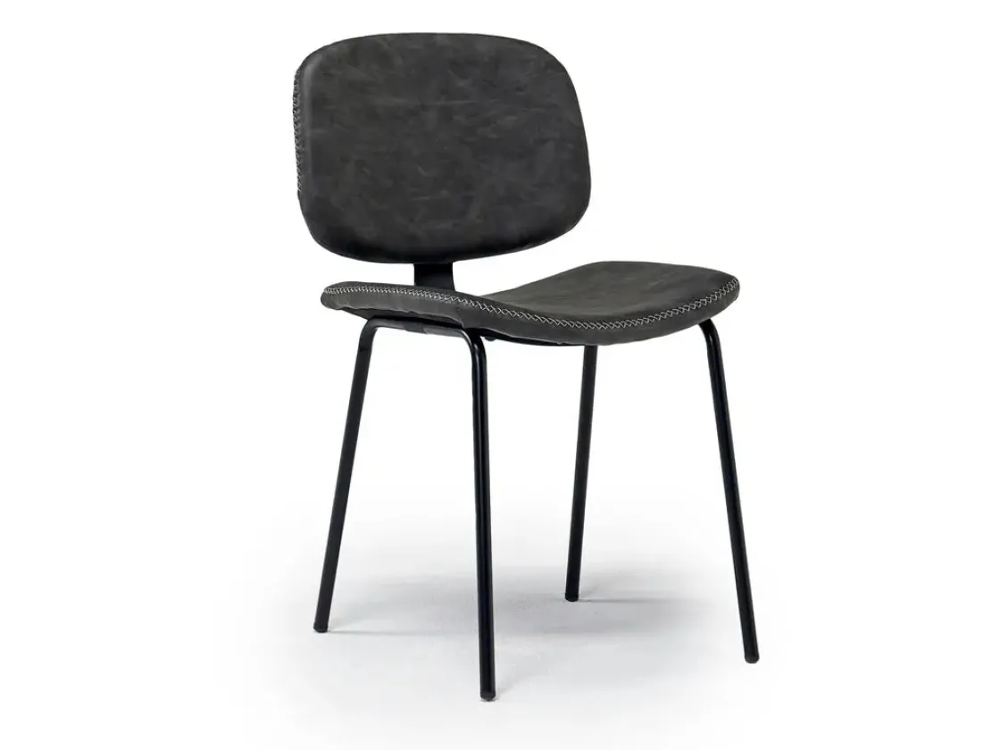 Mor Furniture James Side Chair In Mocha Leather