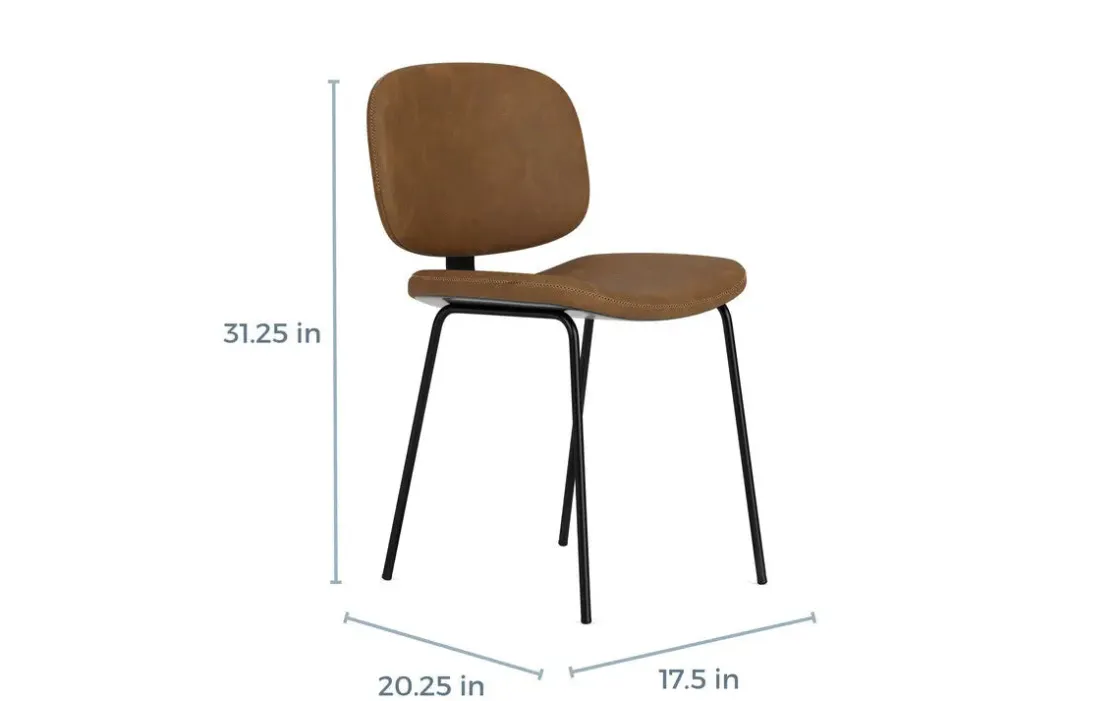 Mor Furniture James Side Chair In Mocha Leather