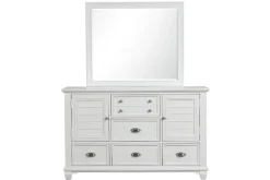 Mor Furniture Jamestown Panel Bed, Dresser, Mirror & Nightstand In , Queen