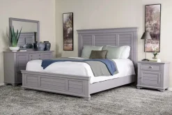 Mor Furniture Jamestown Panel Bed, Dresser, Mirror & Nightstand In , Queen