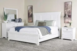 Mor Furniture Jamestown Panel Bed In Gray, Queen