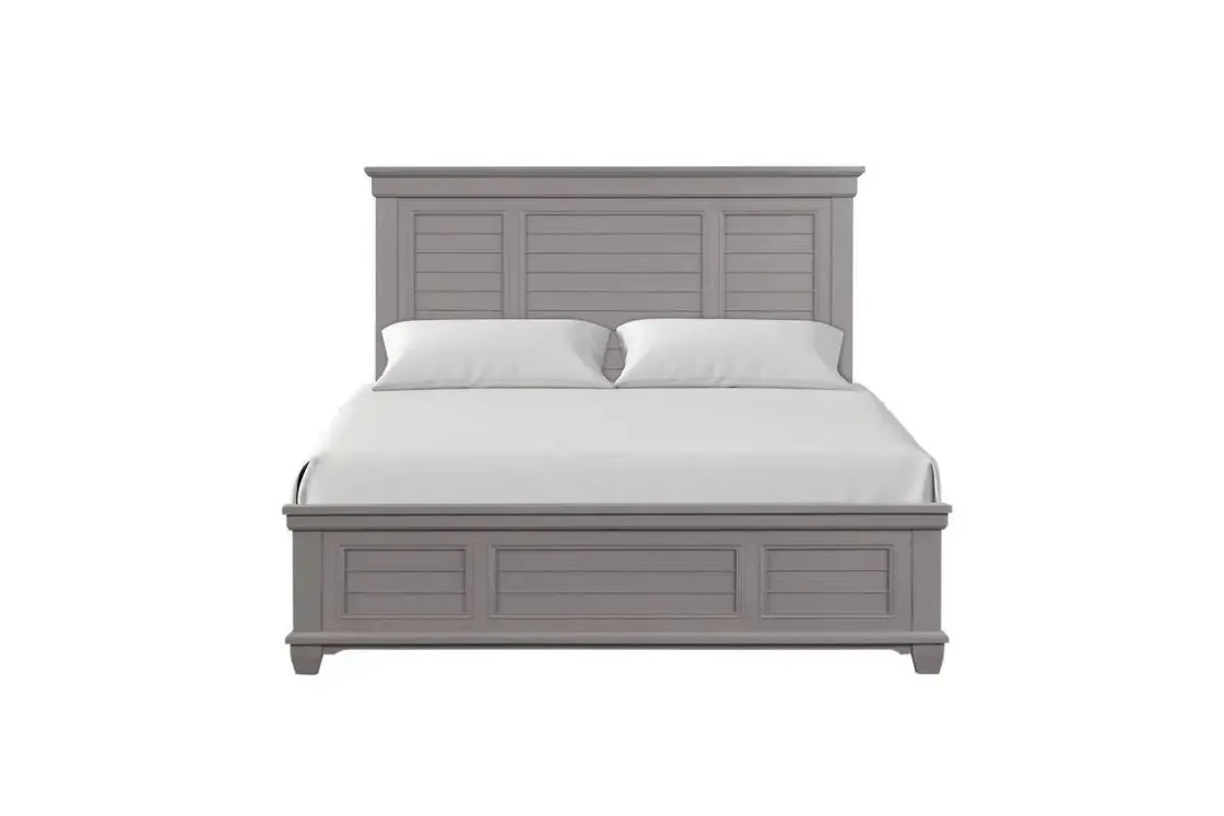 Mor Furniture Jamestown Panel Bed In Gray, Queen