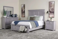 Mor Furniture Jamestown Storage Bed, Dresser, Mirror & Nightstand In , Queen