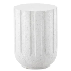 Mor Furniture Jane Outdoor Round Accent Table In White