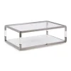 Mor Furniture Jasper Coffee Table In Glass/Stainless Steel