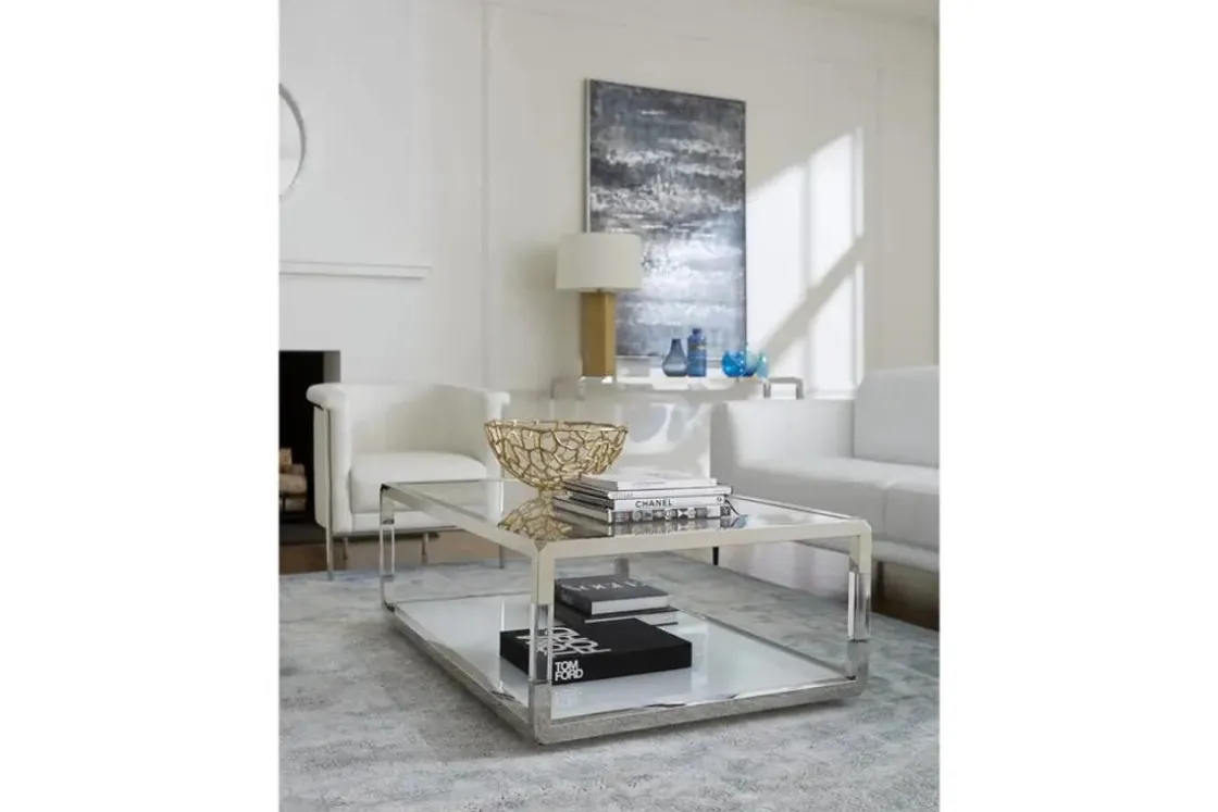 Mor Furniture Jasper Coffee Table In Glass/Stainless Steel