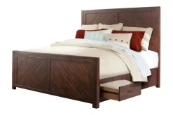 Mor Furniture Jax Storage Bed In Cherry, Queen
